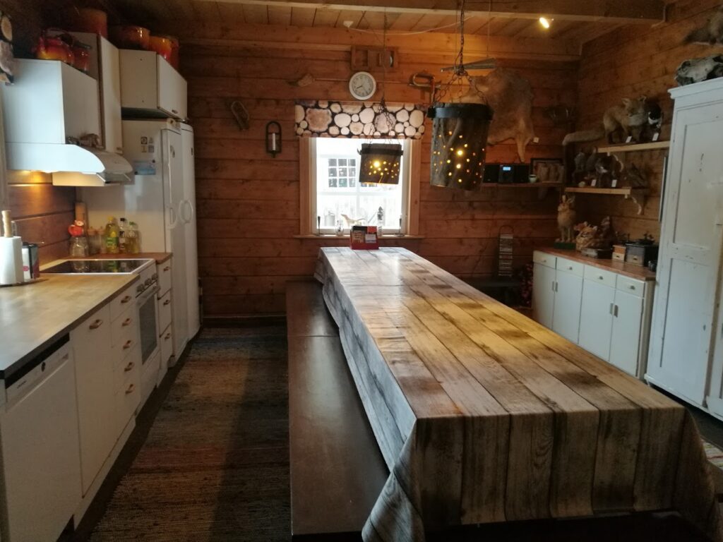Kitchen of the smoke sauna at Kettukallio elämystila